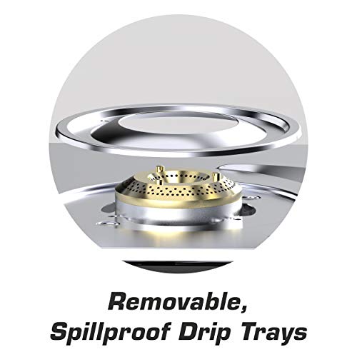 Vidiem GS S3 179 A Viva 3 Burner Stainless Steel Gas Stove, Black, Manual