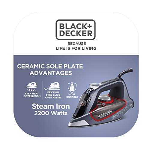 Black Decker BD BXIR2202IN 2200 Watt Steam Iron Grey KITCHEN