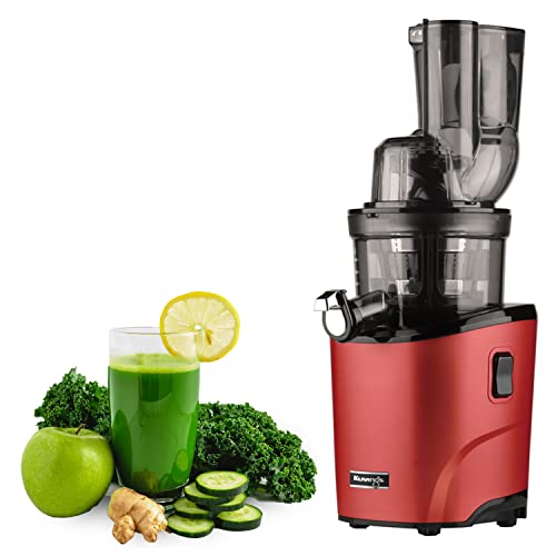 Kuvings REVO Series Professional Cold Press Whole Slow Juicer, World's First Juicer with Patented Automatic-Cutting Auger to reduce juicing time (REVO830 Red), 240 Watts