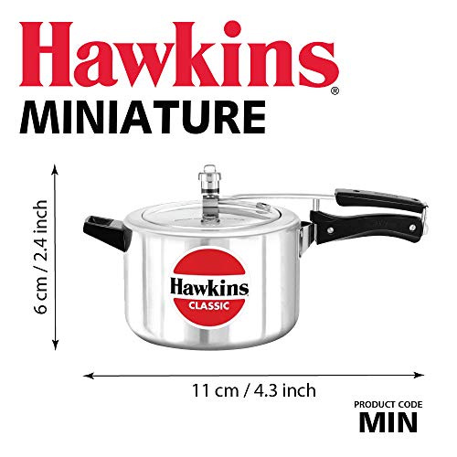 Hawkins Miniature Toy Cooker - Kids Edition Aluminum Replica (Silver, 6cm x 10cm, Non-Working Model)