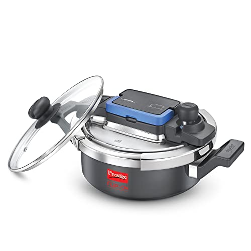 Prestige Svachh Flip-on Hard Anodised Pressure Cooker with Glass Lid,