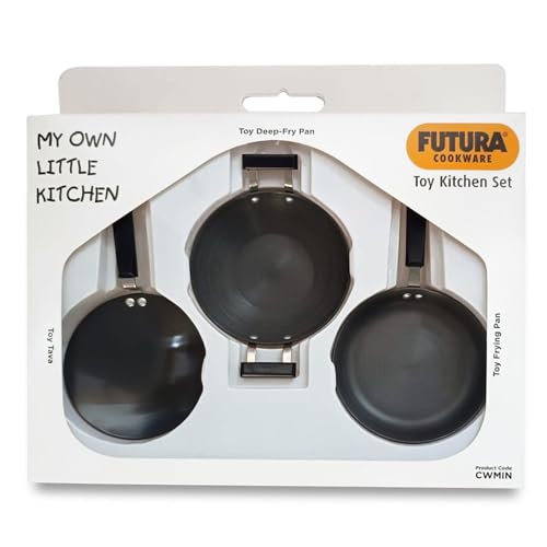 Hawkins Futura Cookware Toy Kitchen Set, Toy Deep-Fry Pan, Toy Frying Pan, Toy Tava for Kids (CWMIN)