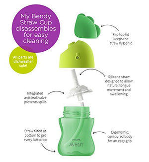 Philips Avent My Bendy Straw Cup 300ml/10oz (12M+) (Assorted)
