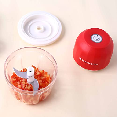 Wonderchef Zippy Cordless Chopper 350 Ml, 1 Year Warranty