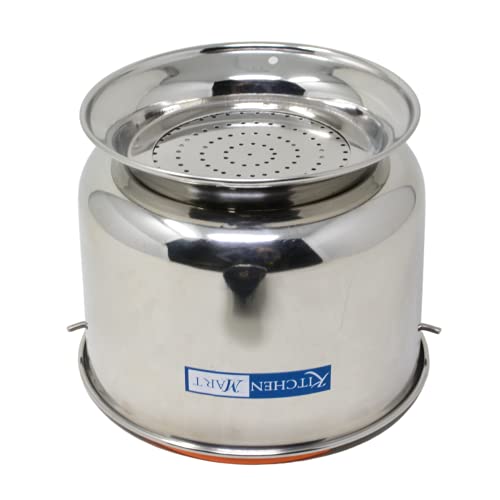 Kitchen Mart Premium Stainless Steel Starch Remover Container for Pressure Cooker (for 3 litres Cooker)