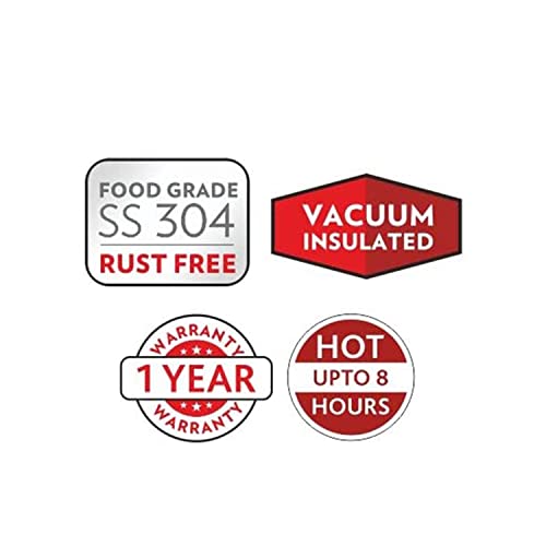 Borosil - Hot-N-Fresh Stainless Steel Insulated Lunch Box, 2 container