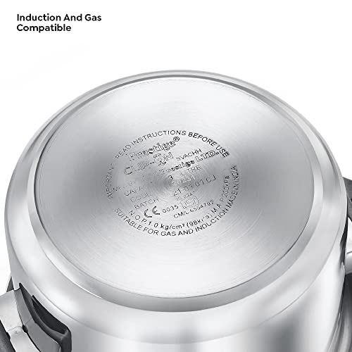 Prestige Svachh FLIP-ON Mini SS Pressure Cooker 18 cm-3 L with Glass Lid