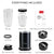 Kuvings Nutri Blender Phantom Black PRO, Powerful 1000 Watts Motor, Longest Warranty 7 Years, Mixer/Grinder/Smoothie Maker, Blender for Smoothies & Juices, Stainless Steel Body, 2 Blade Set: Wet & Dry