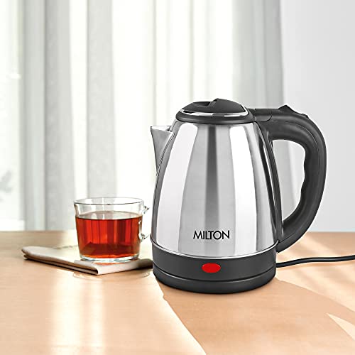 Milton Insta Electric 1500 Stainless Steel Kettle, 1.5 Litres, Silver