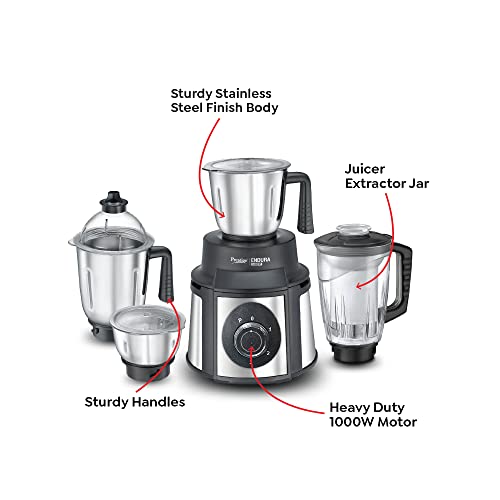 Prestige Endura 1000W Mixer Grinder 4 Jars