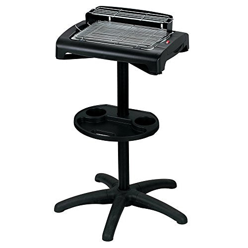 Wonderchef Smoky 1650 Watt Grill Electric Barbeque with Stand | Mini - Travel BBQ | Camping Grill | Saves Space | Easy Clean | (Black)