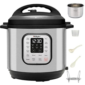Wellspire 6 Litres Instant Pot Electric Pressure Cooker- #304 Stainless Steel Container