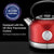 Hafele Electric Stainless Steel Kettle with spout cover, Tea and Coffee Maker, Quick and Efficient Boiling with Analogue Temperature Display, 1.7 Litre, Red