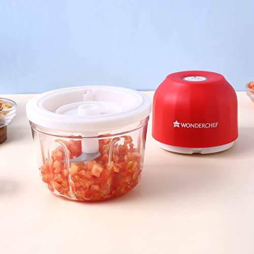 Wonderchef Zippy Cordless Chopper 350 Ml, 1 Year Warranty