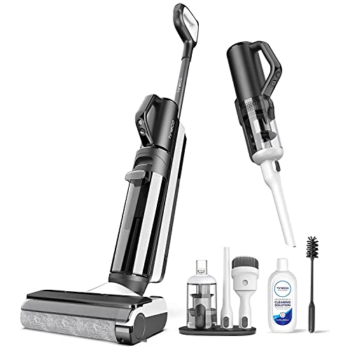 Tineco S5 Combo Cordless Vacuum Cleaner, 2-in-1 Wet &amp; Dry Function: Automatic Wet Floor Washer for all types of Sticky Messes &amp; Handheld Dry Vacuum for all Corners of Home, With LCD Display, Smart App