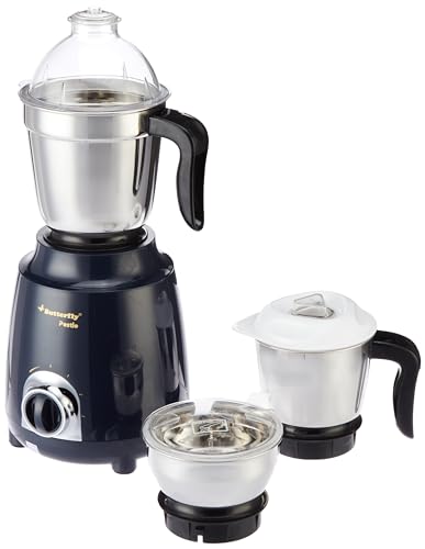 Butterfly Pestle 750W Mixer Grinder, 3 Jar, Ink Blue