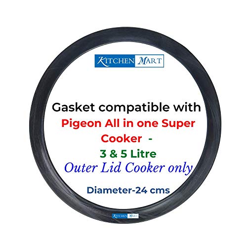 Kitchen Mart Gasket compatible with Pigeon All in one Super Pressure cooker 3 Litres &amp; 5 Litres