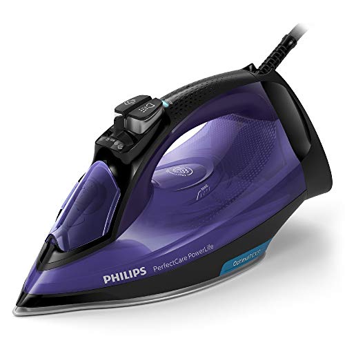 Philips PerfectCare PowerLife Steam Iron with OptimalTEMP technology and purple accents
