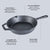 Wonderchef Forza Cast-Iron Fry Pan, Pre-Seasoned Cookware, Induction Friendly, 24cm, 3.8mm
