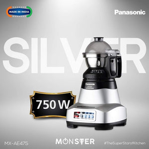 PANASONIC MONSTER MIXER GRINDER 750 WATTS, 4 JARS, MX-AE475