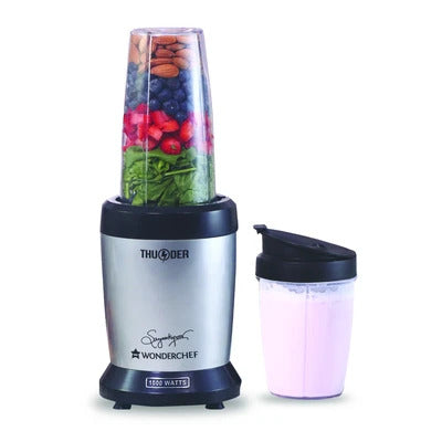 Wonderchef Nutri-Blend Thunder, 1000 W, SS Blades, 2 Unbreakable Jars
