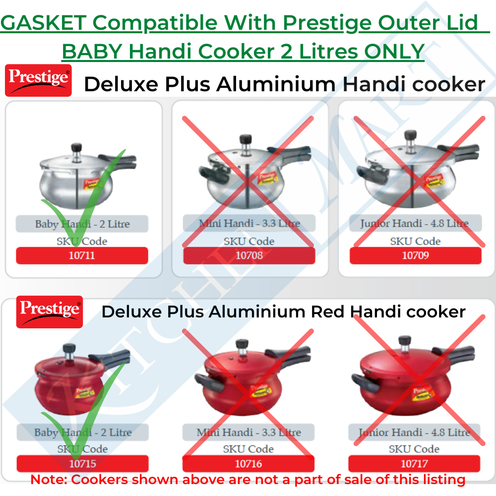 Kitchen Mart Gasket compatible with Prestige Handi Cooker Gasket