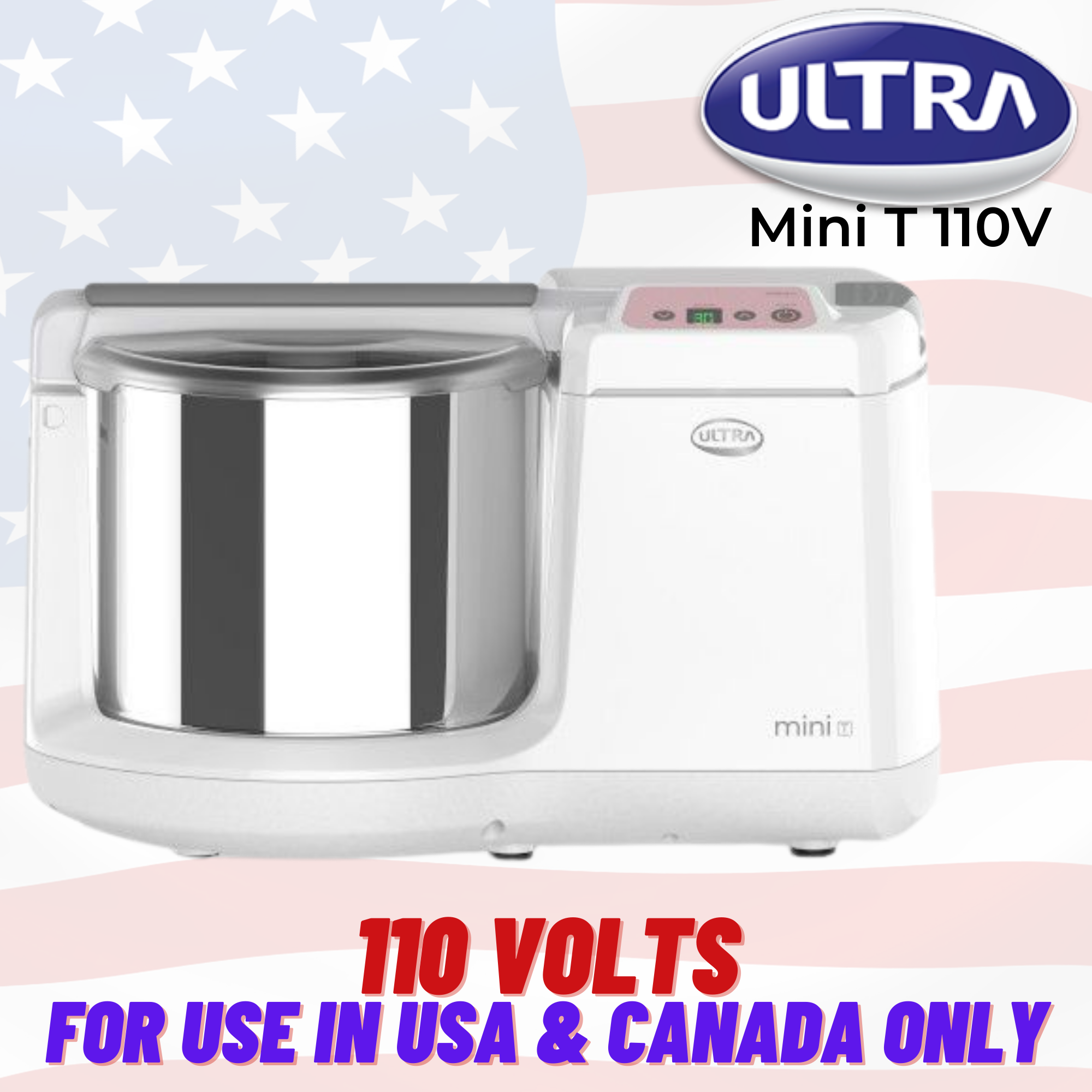Elgi Ultra Wet Grinder Mini T with timer, 1.25 Litres, 110 Volts for use in USA & Canada only