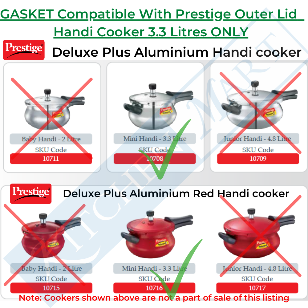 Kitchen Mart Gasket compatible with Prestige Handi Cooker Gasket