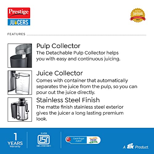 Prestige PCJ 7.0 500-Watt Centrifugal Juicer