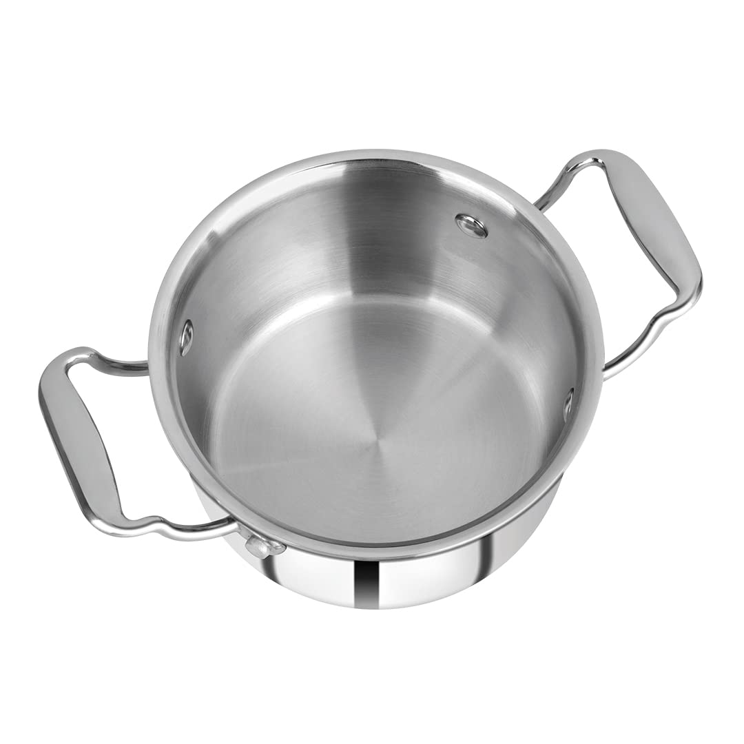 Bergner Argent Triply Stainless Steel Casserole with Lid