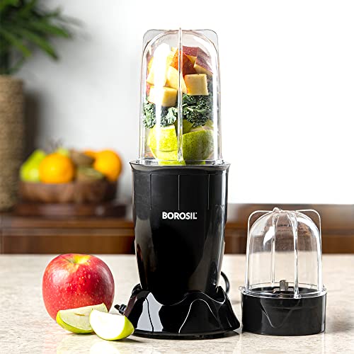 Borosil NutriFresh PB31 Portable Mini-Blender & Grinder, 400 Watts