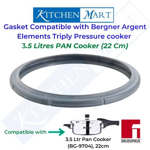 Kitchen Mart Spares Compatible with Bergner Argent Triply Pressure Cookers (Gasket (For 5.5 & 3.5 Ltr Pan Cooker))