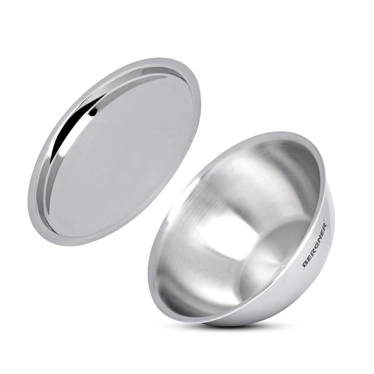 Bergner Argent Triply Stainless Steel Tasra with Lid