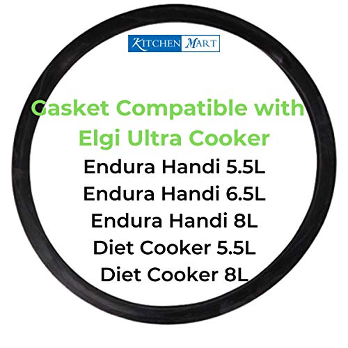 Kitchen Mart Gasket Compatible with Elgi Ultra Pressure cookers- Endura+ 3.5/4/4.5/5.5/6.5/8L and Endura Handi 5.5/6.5/8L & Diet Cooker 5.5/8L