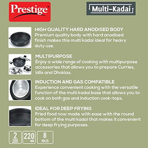 Prestige HArd Anadoised Multi-Kadhai 22 cm