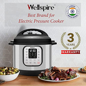 Wellspire 3 Litres Instant Pot Electric Pressure Cooker- #304 Stainless Steel Container