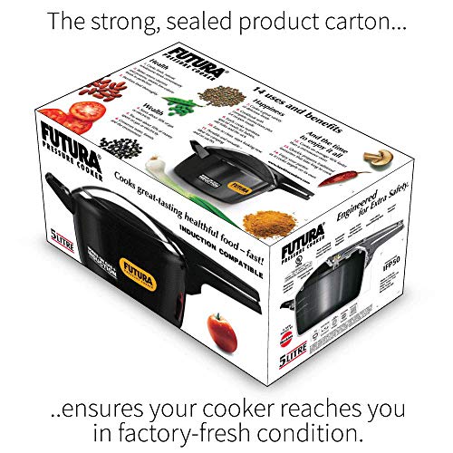 Hawkins Futura 5 Litre Hard Anodised Pressure Cooker, (IFP50)