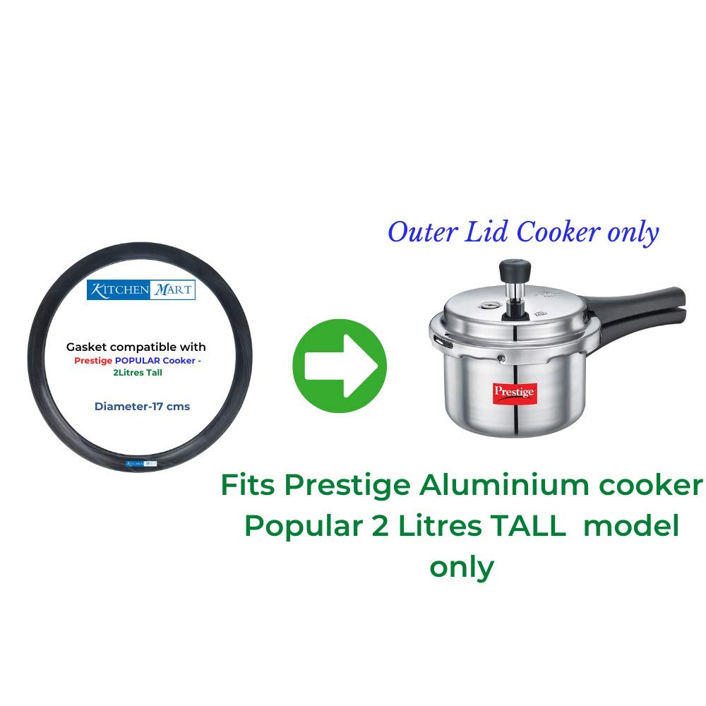 Prestige Popular Aluminium Pressure Cooker, 2 Liters 