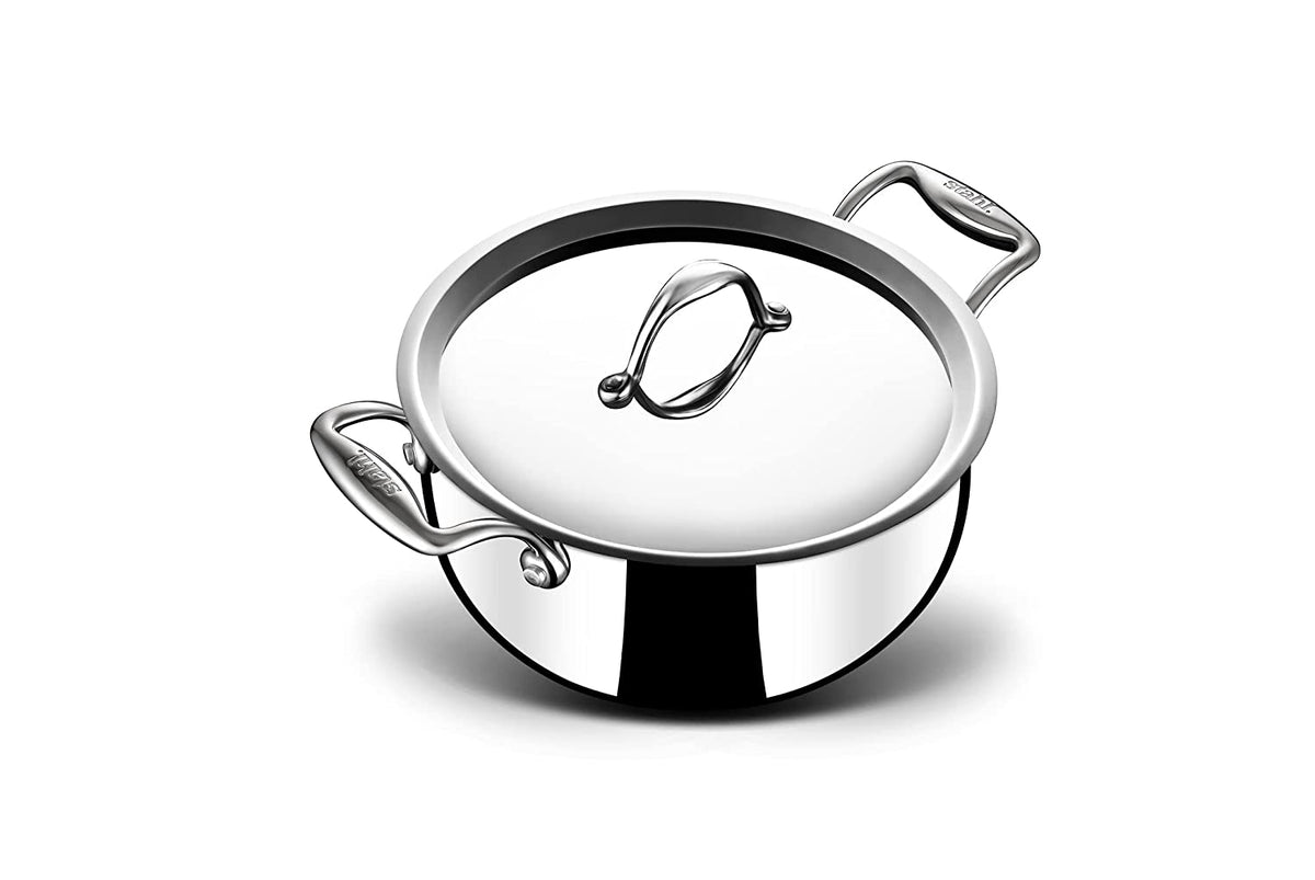 Stahl Triply Stainless Steel Artisan Belly Pot with Lid