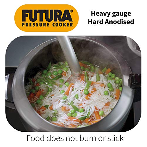 Hawkins Futura 5 Litre Hard Anodised Pressure Cooker, (IFP50)