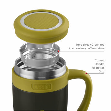 Dubblin Golf 450 ml Stainless Steel Tea Coffee Mug Double Wall