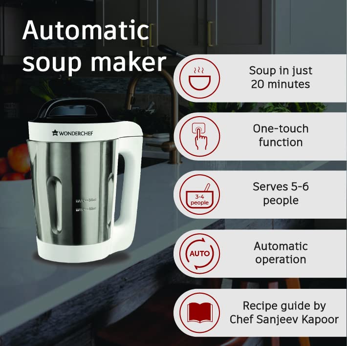 Wonderchef Automatic Soup Maker | 1.6 Litre | 800W Heater