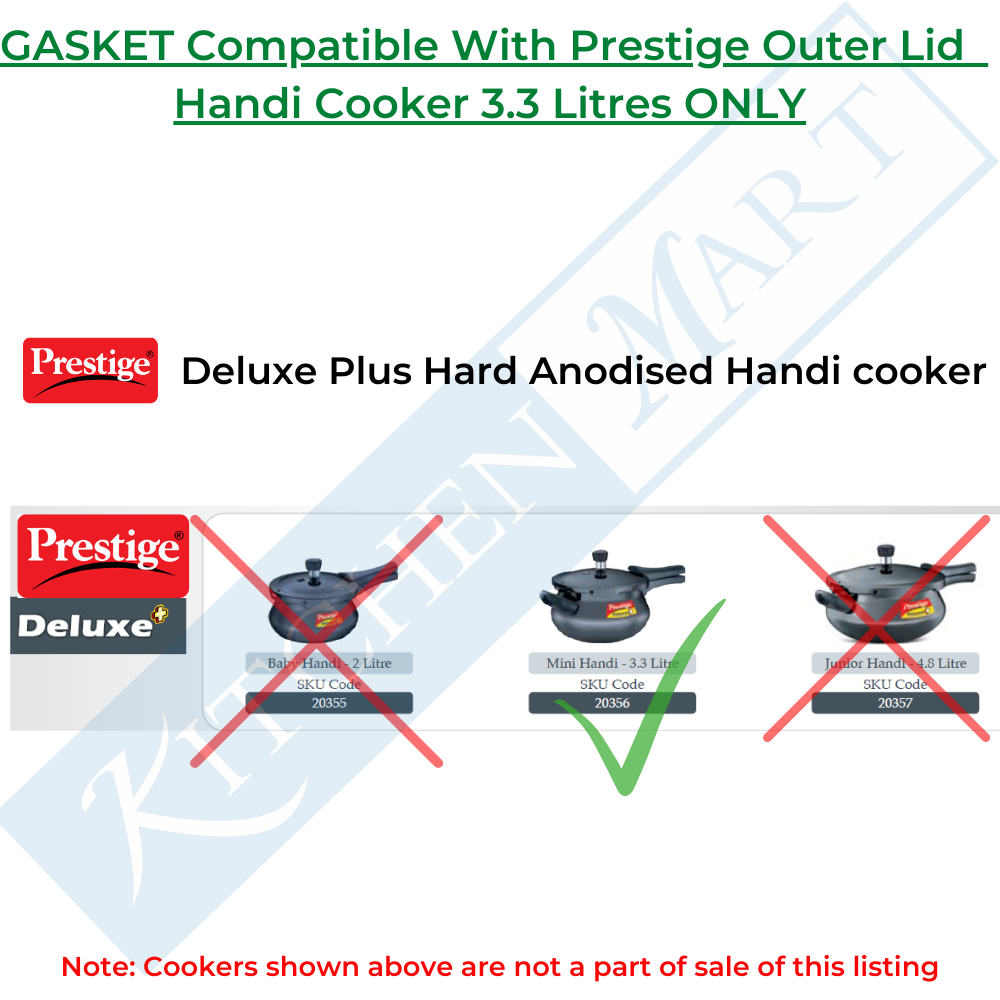 Kitchen Mart Gasket compatible with Prestige Handi Cooker Gasket