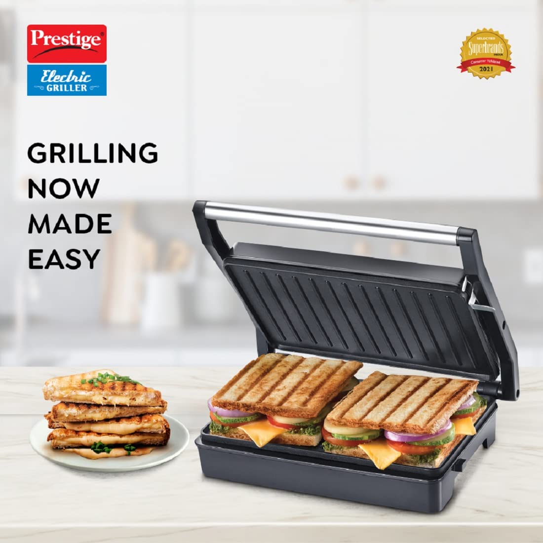 Prestige PEG 6.0 Electric Grill 1000 W, Black