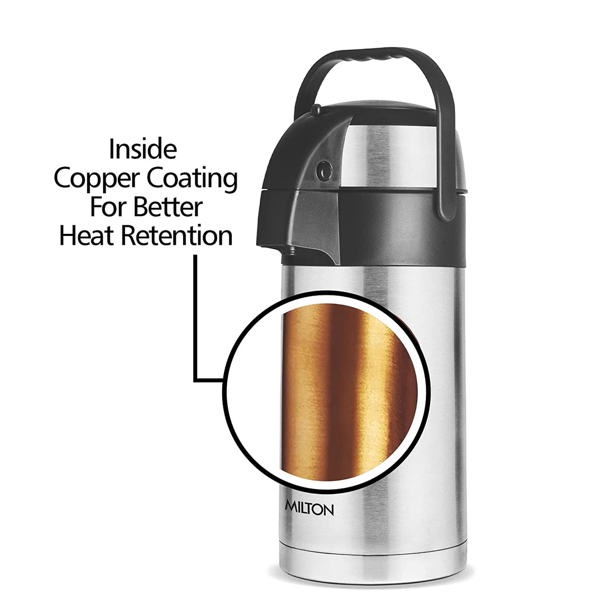 Milton Beverage Dispenser Vacuum Insulated Tea Coffee Server with Pump