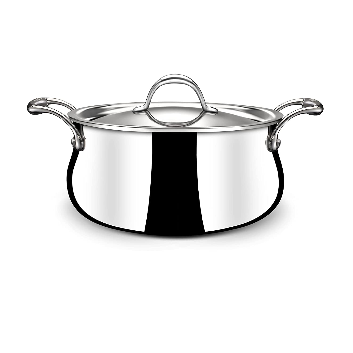 Stahl Triply Stainless Steel Artisan Belly Pot with Lid