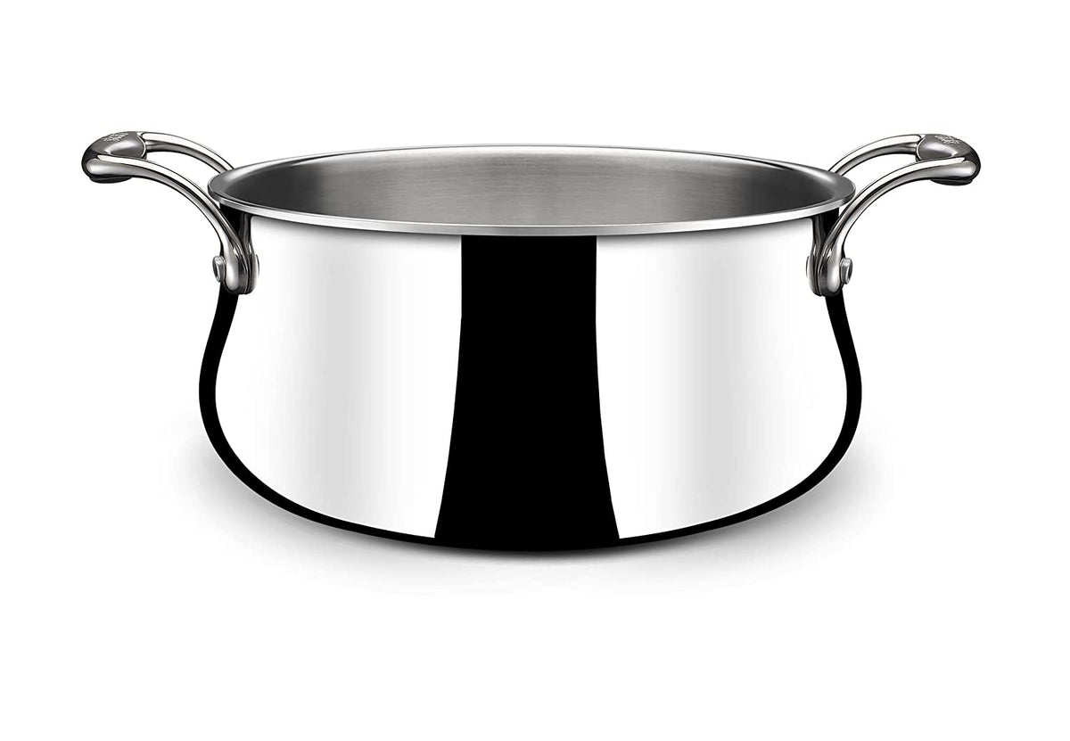 Stahl Triply Stainless Steel Artisan Belly Pot with Lid