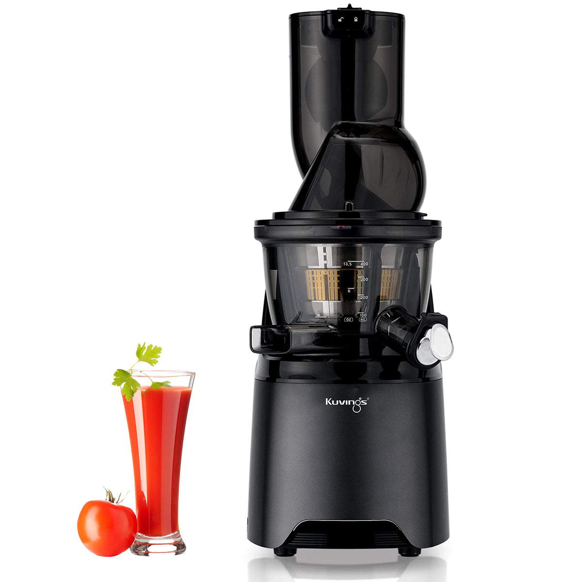 Kuvings EVO810 Black Professional Cold Press Whole Slow Juicer, World's Only Juicer with Patented Rubber &amp; Silicon-Free Technology, All-in-1 Fruit &amp; Vegetable Juicer (EVO810 Black)