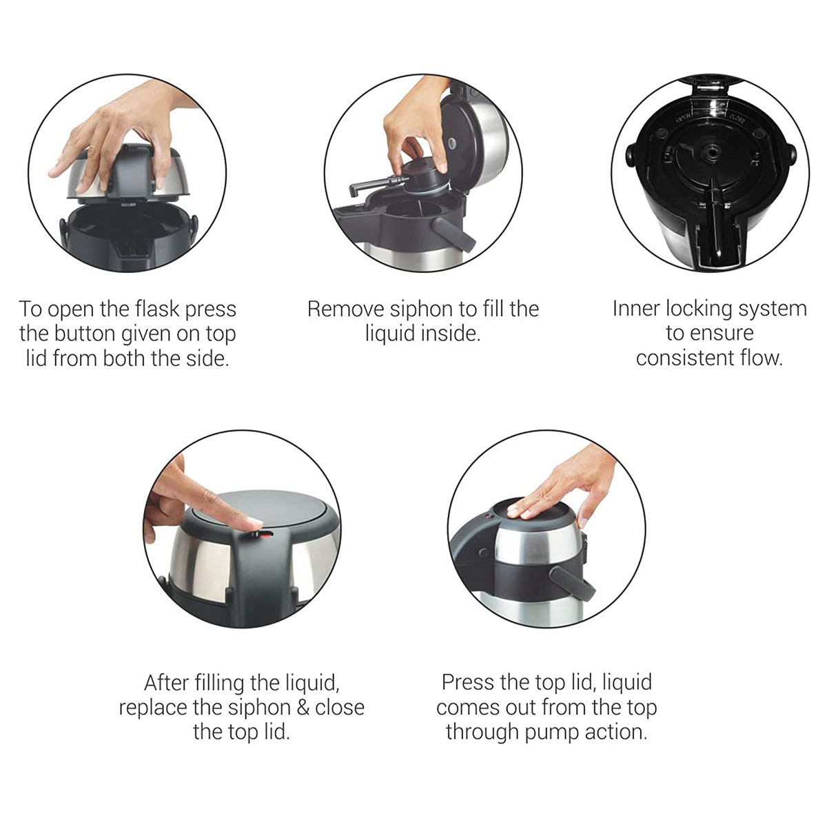 Milton Beverage Dispenser Vacuum Insulated Tea Coffee Server with Pump