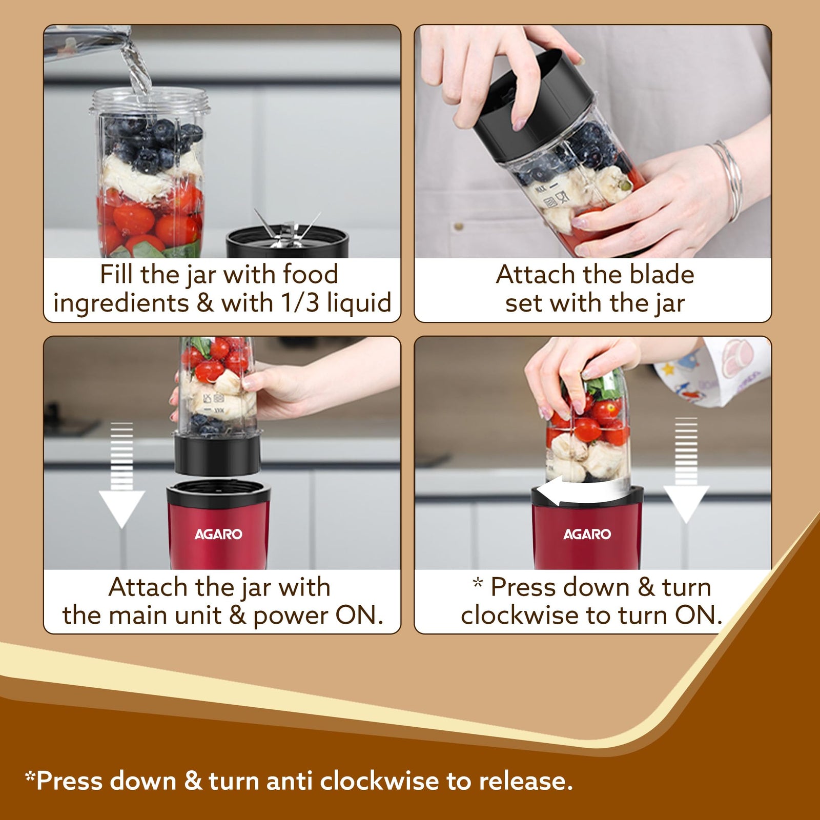 Powerful 400W Blender for making milkshakes, nut butter, idli/dosa batter, and chutneys